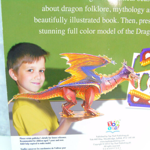 NEW Press Out & Build MODEL 23" DRAGON OF LEGENDS Card Slot Puzzle Facts Book! - Picture 4 of 6